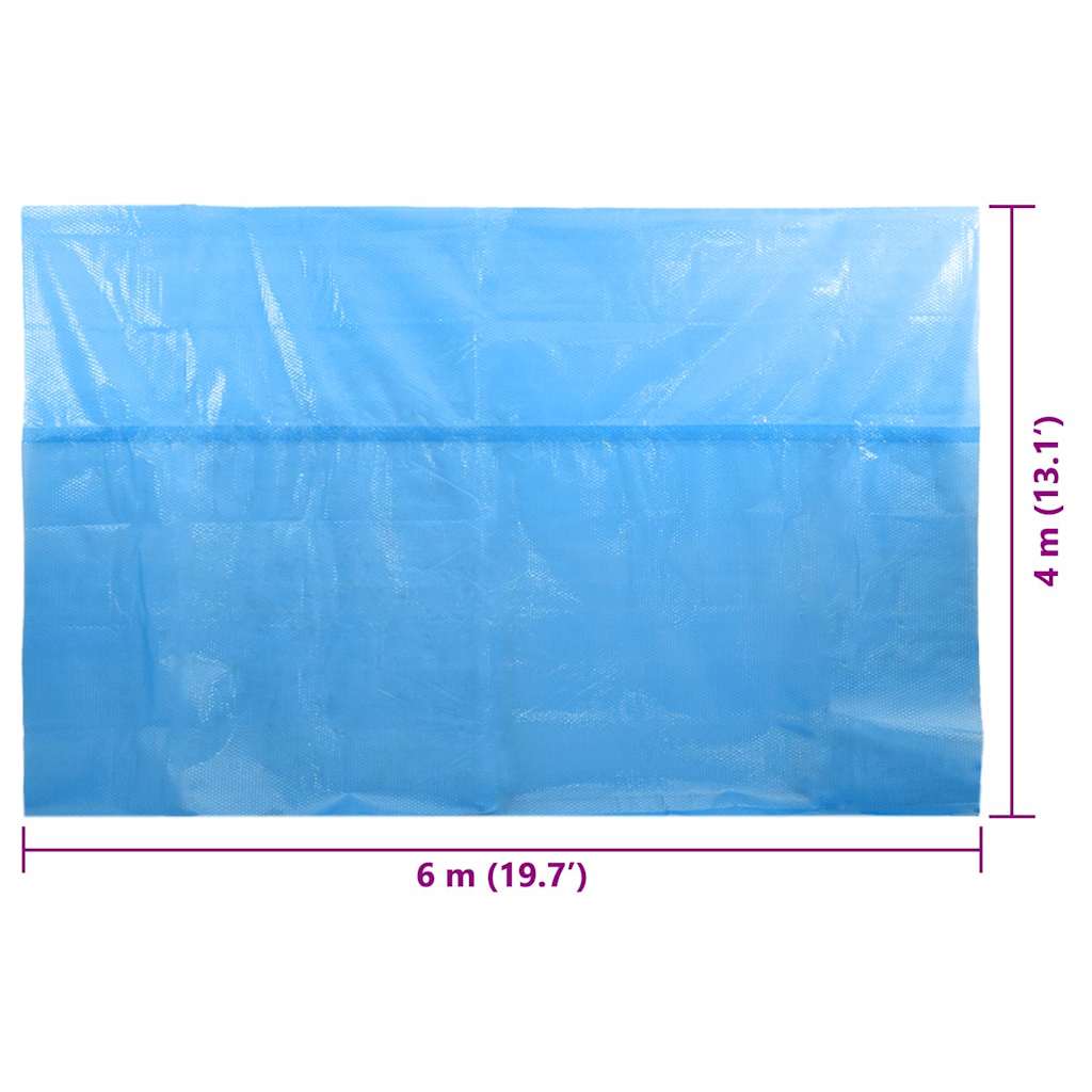 vidaXL Rectangular Pool Cover 600x400 cm PE Blue