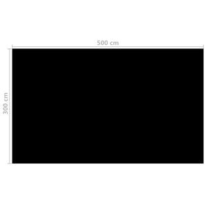vidaXL Rectangular Pool Cover 500x300 cm PE Black