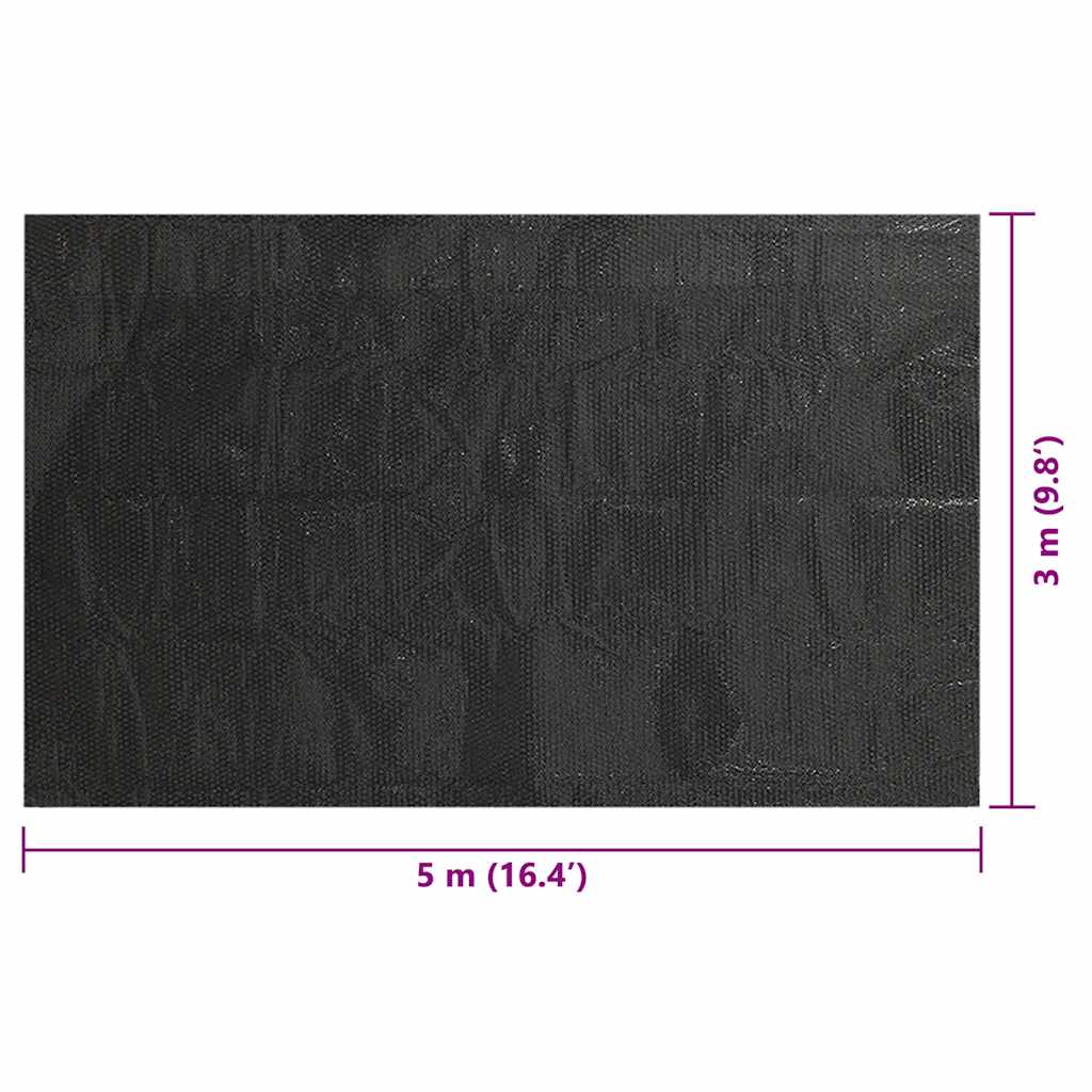 vidaXL Pool Cover | Black | Polyethylene | 500 x 300 cm