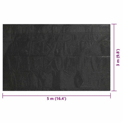 vidaXL Pool Cover | Black | Polyethylene | 500 x 300 cm