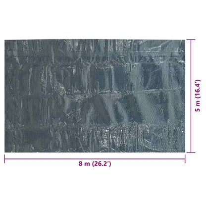 vidaXL Pool Cover | Black and blue | Polyethylene film with air chambers
