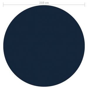 vidaXL Floating PE Solar Pool Film 210 cm Black and Blue