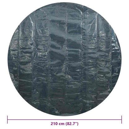 92971 vidaXL Floating PE Solar Pool Film 210 cm Black and Blue