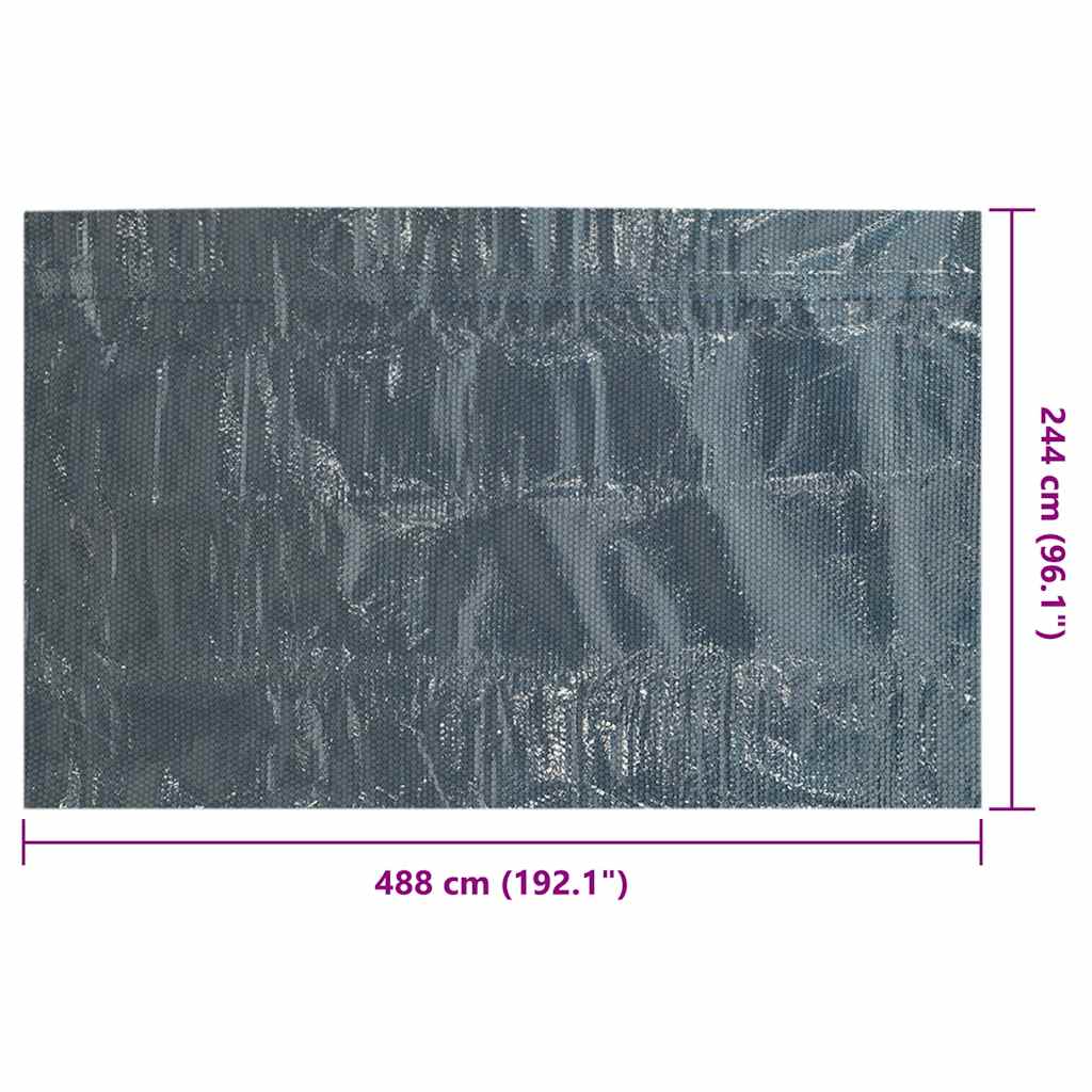vidaXL Pool Cover | Black and Blue | Thick PE film with air chambers | Large
