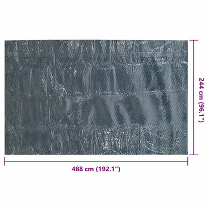 vidaXL Pool Cover | Black and Blue | Thick PE film with air chambers | Large