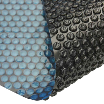 vidaXL Pool Cover | Black and Blue | Thick PE film with air chambers