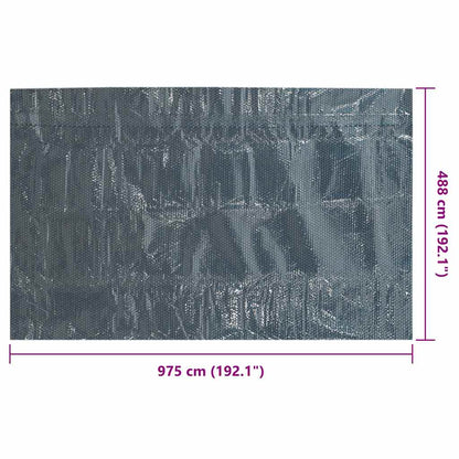 92989 vidaXL Floating PE Solar Pool Film 975x488 cm Black and Blue