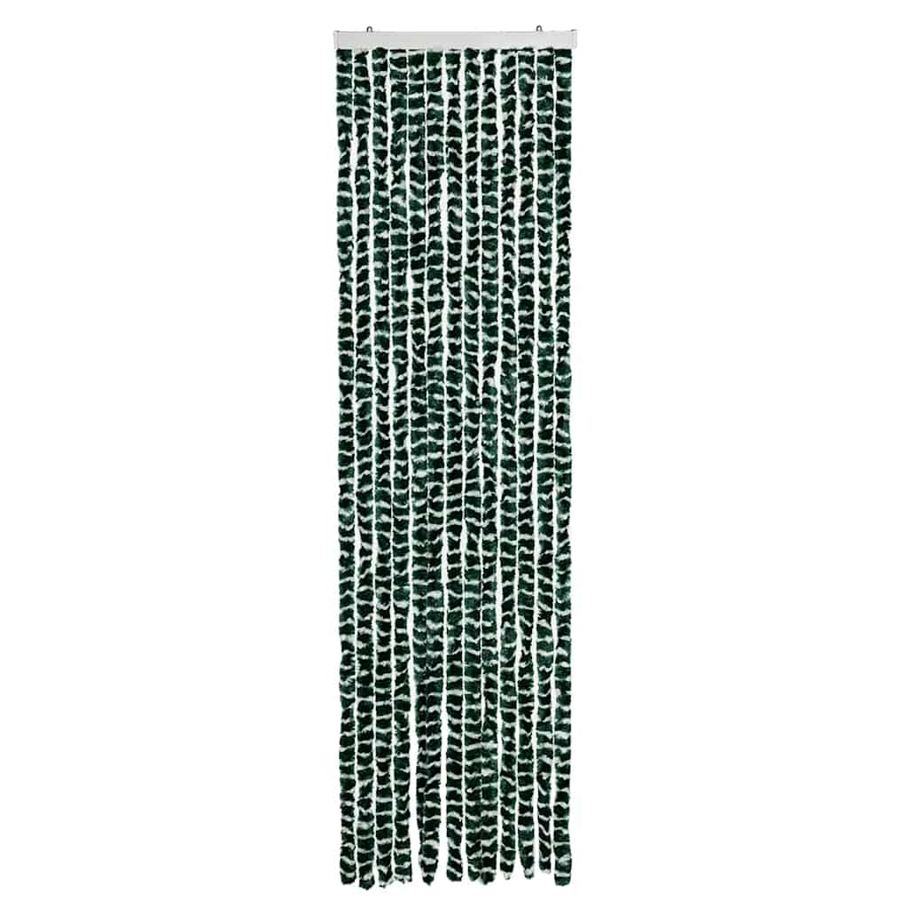 vidaXL Insect Curtain Green and White 56x185 cm Chenille