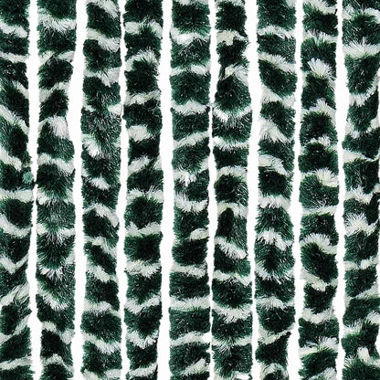 325445 vidaXL Insect Curtain Green and White 56x185 cm Chenille