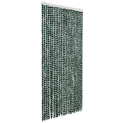 vidaXL Insect Curtain Green and White 100x220 cm Chenille