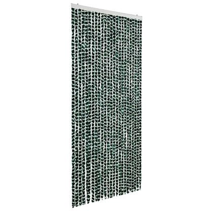 325447 vidaXL Insect Curtain Green and White 100x220 cm Chenille