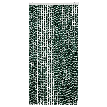 vidaXL Insect Curtain Green and White 100x220 cm Chenille
