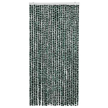 325447 vidaXL Insect Curtain Green and White 100x220 cm Chenille