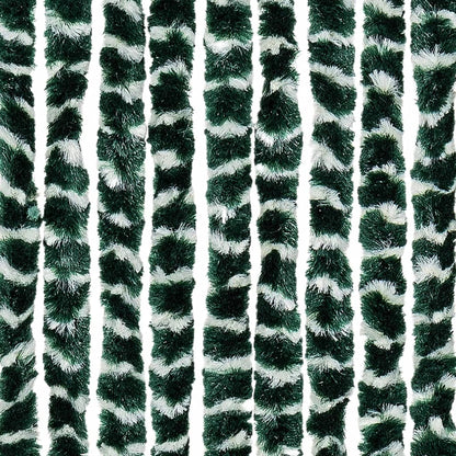 vidaXL Insect Curtain Green and White 100x220 cm Chenille