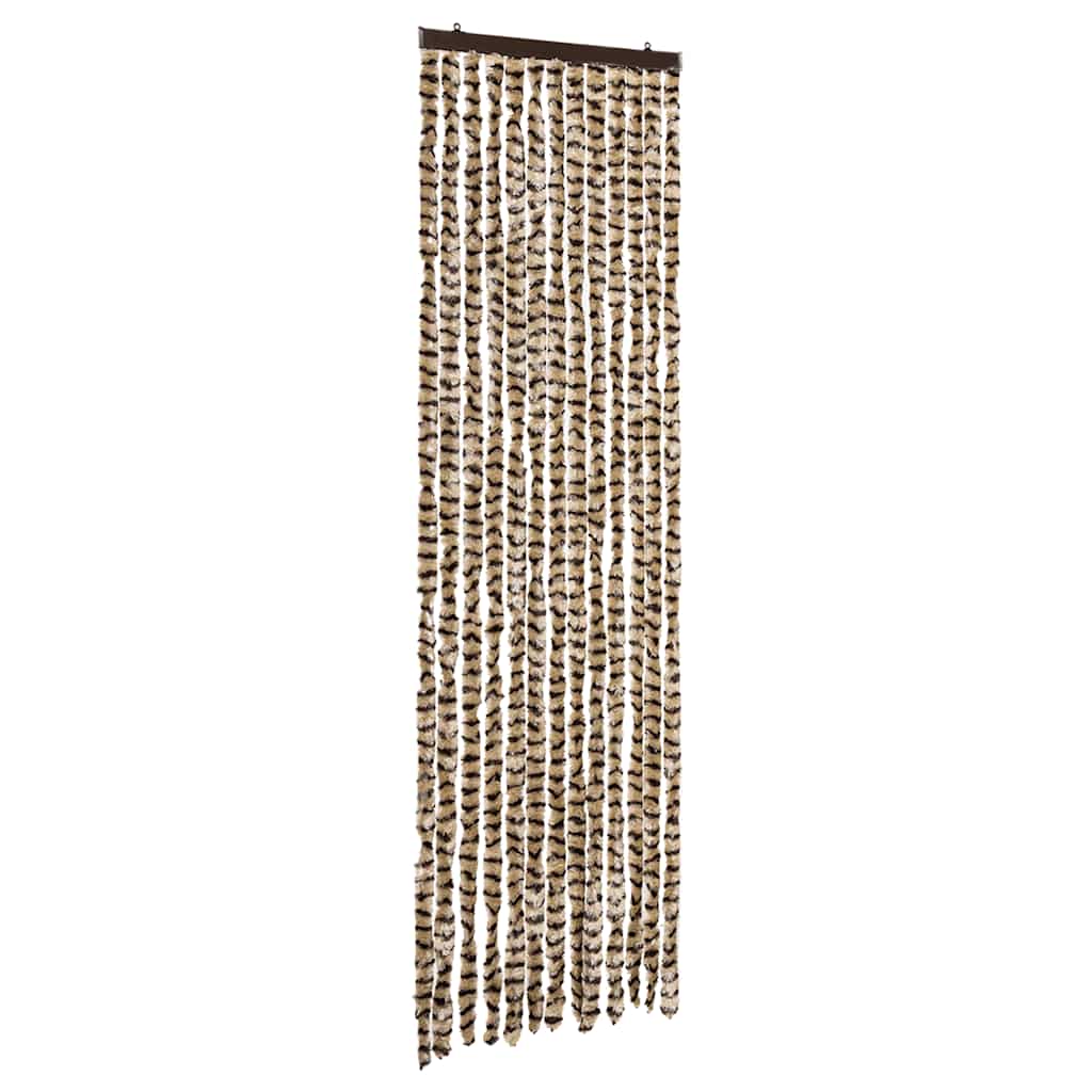 vidaXL Insect Curtain Beige and Brown 56x185 cm Chenille