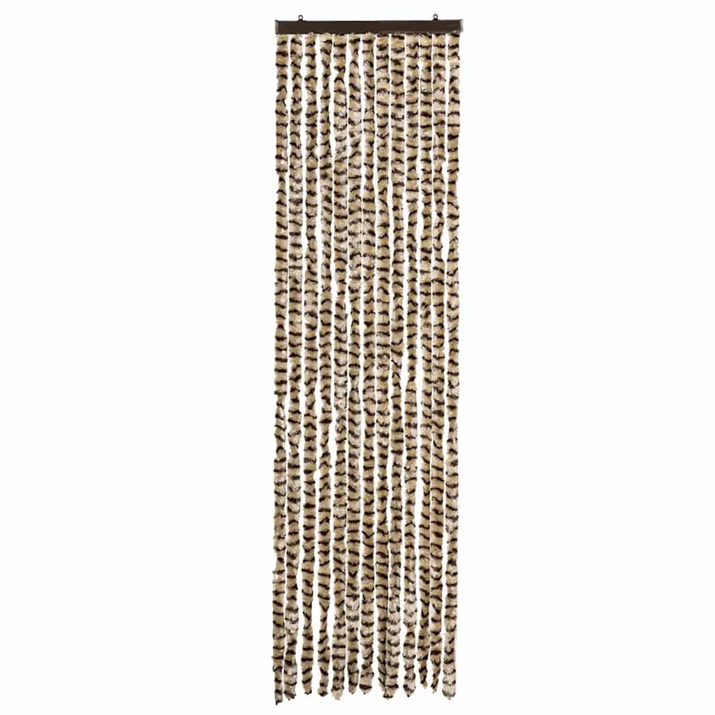 vidaXL Insect Curtain Beige and Brown 56x185 cm Chenille