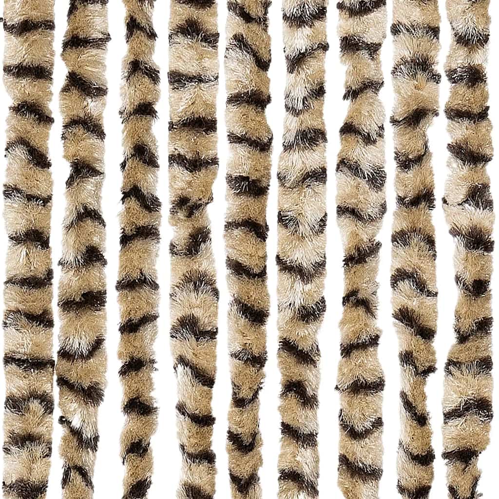 vidaXL Insect Curtain Beige and Brown 56x185 cm Chenille