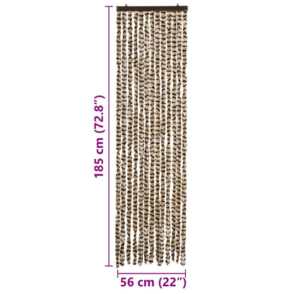vidaXL Insect Curtain Beige and Brown 56x185 cm Chenille