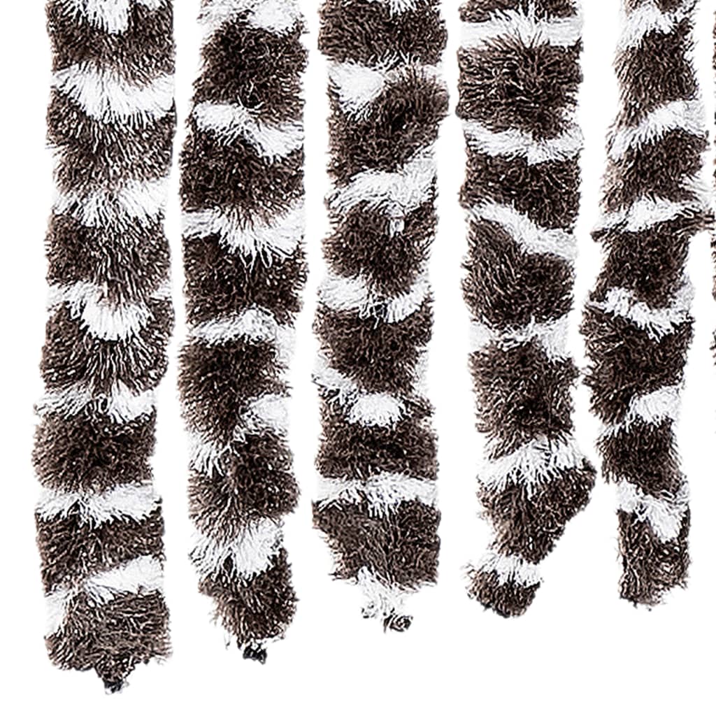 vidaXL Insect Curtain Brown and White 90x220 cm Chenille