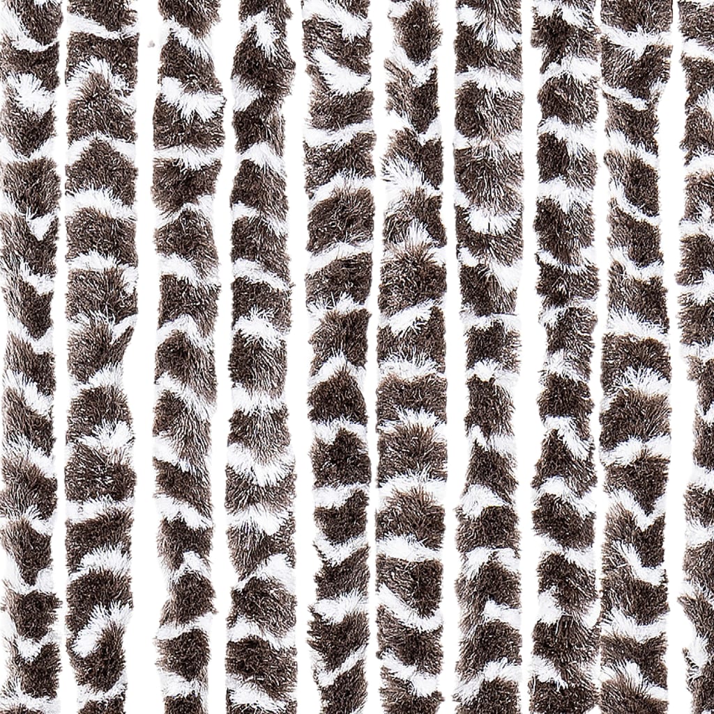 vidaXL Insect Curtain Brown and White 90x220 cm Chenille