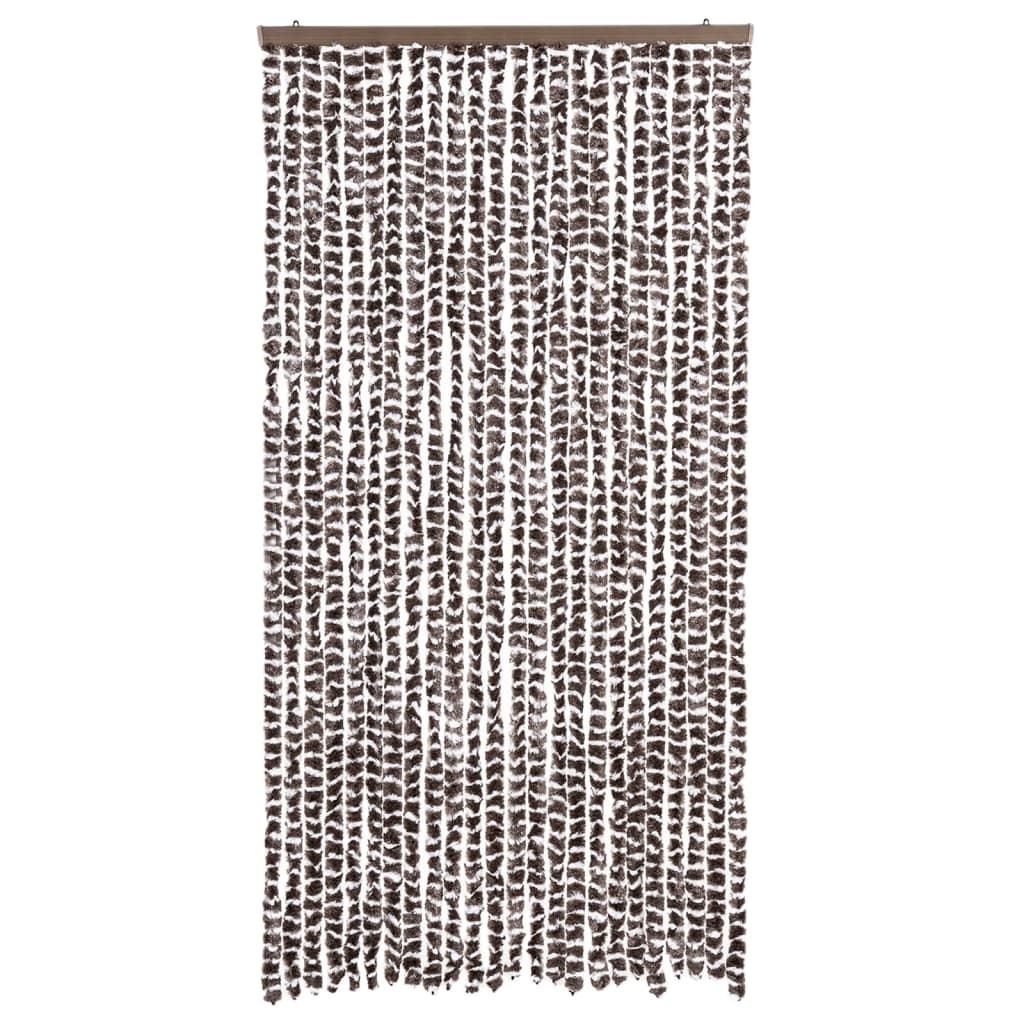 vidaXL Insect Curtain Brown and White 100x220 cm Chenille