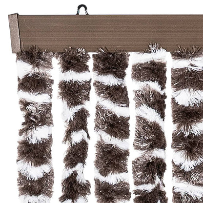 vidaXL Insect Curtain Brown and White 100x220 cm Chenille
