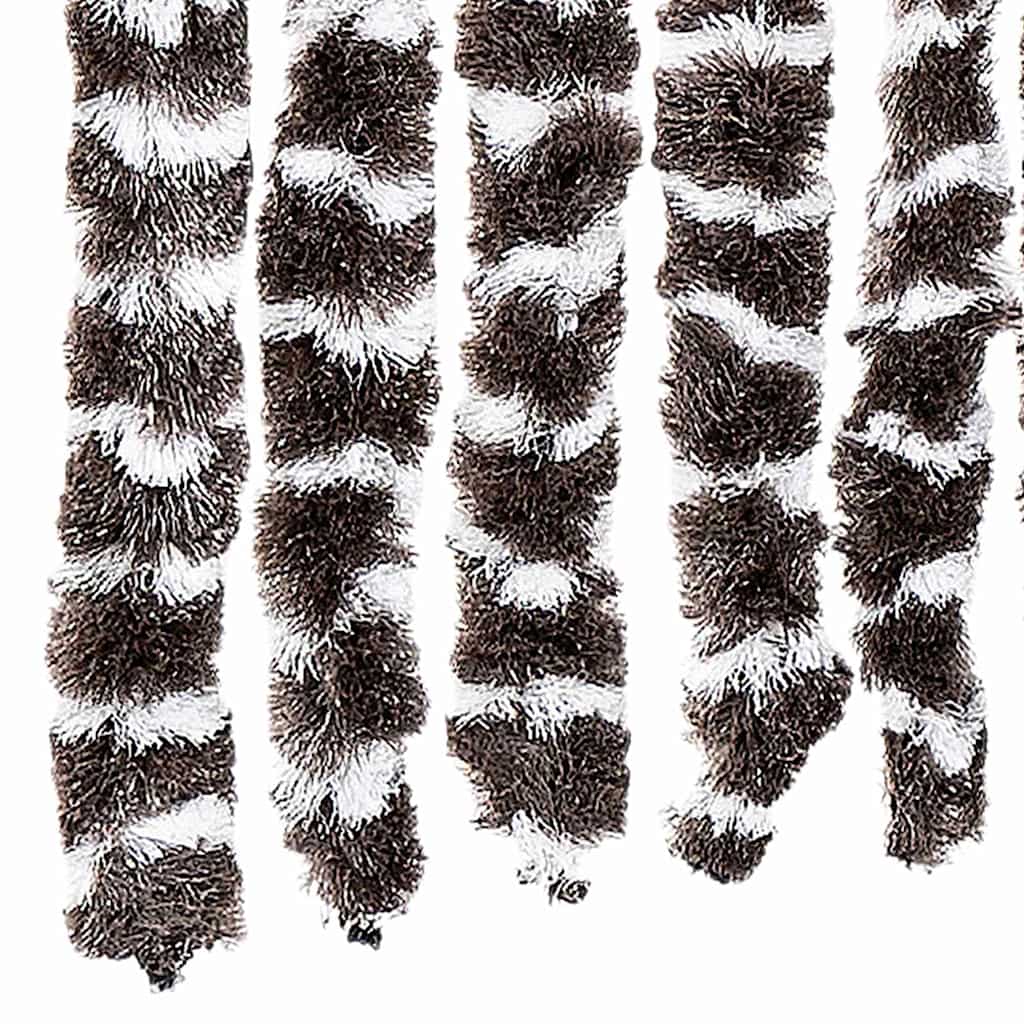 325453 vidaXL Insect Curtain Brown and White 100x220 cm Chenille