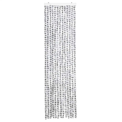 vidaXL Insect Curtain Light and Dark Grey 56x185 cm Chenille