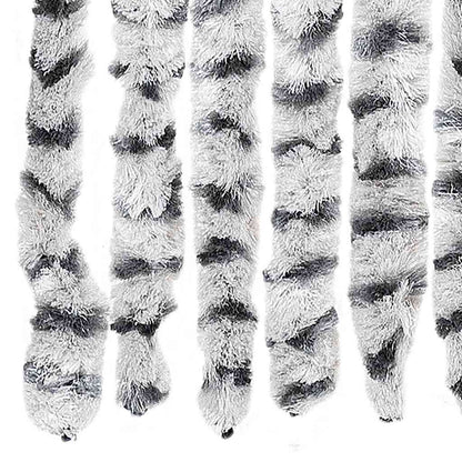 vidaXL Insect Curtain Light and Dark Grey 56x185 cm Chenille