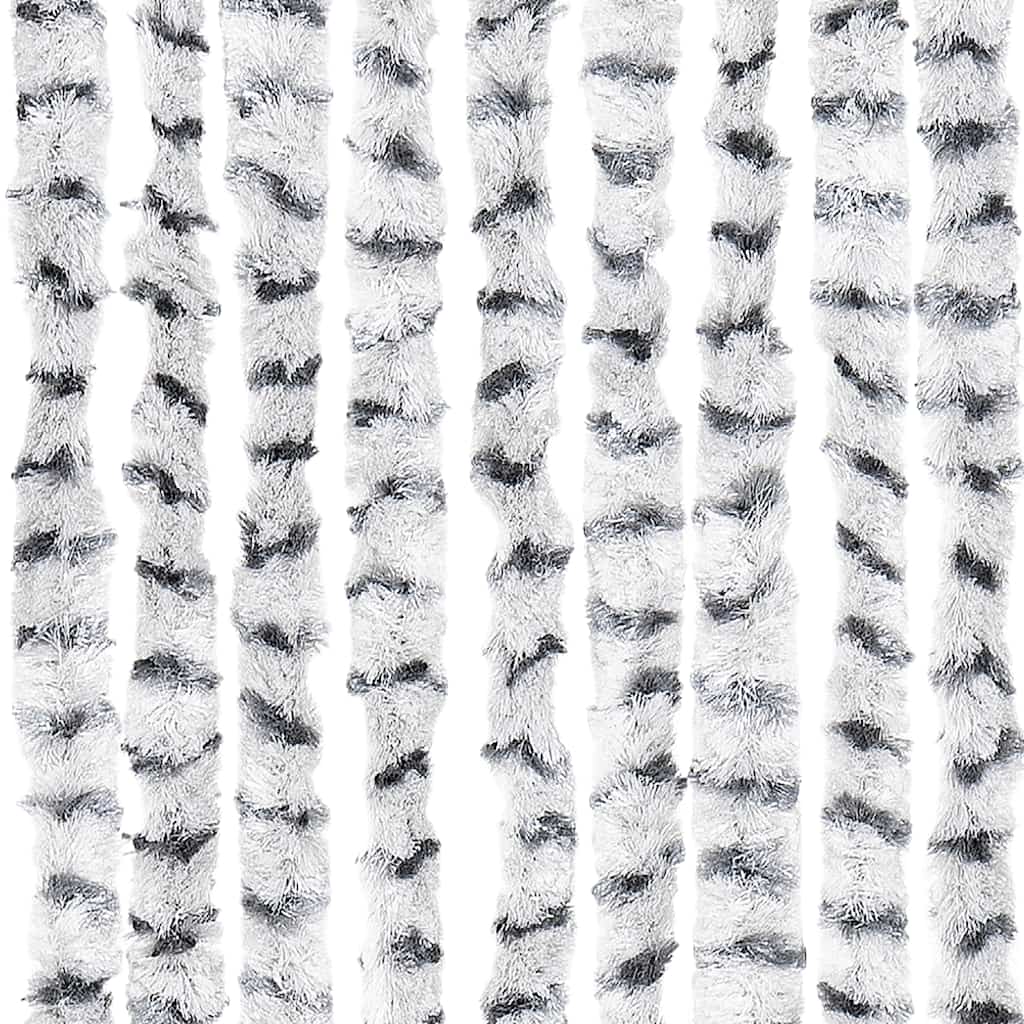vidaXL Insect Curtain Light and Dark Grey 56x185 cm Chenille