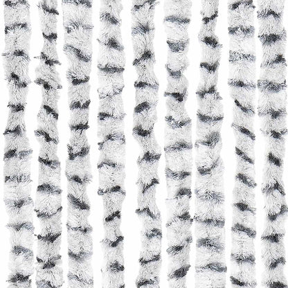 325454 vidaXL Insect Curtain Light and Dark Grey 56x185 cm Chenille