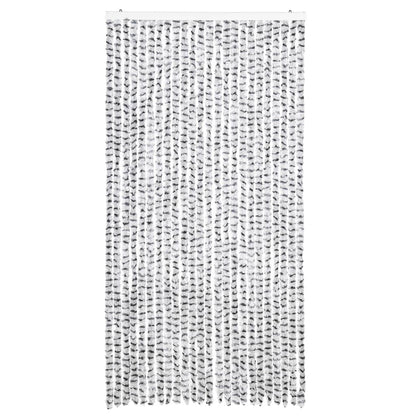vidaXL Insect Curtain Light and Dark Grey 100x220 cm Chenille