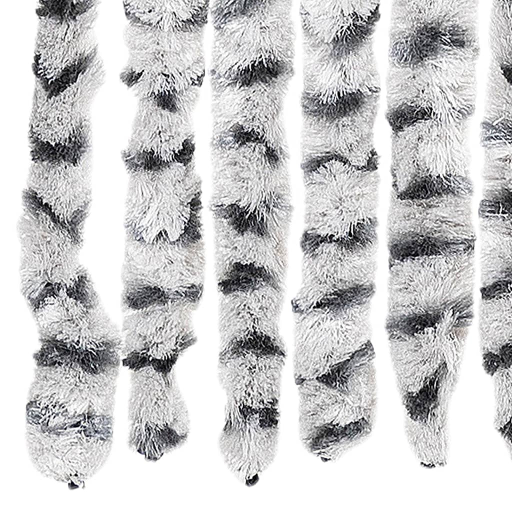 vidaXL Insect Curtain Light and Dark Grey 100x220 cm Chenille
