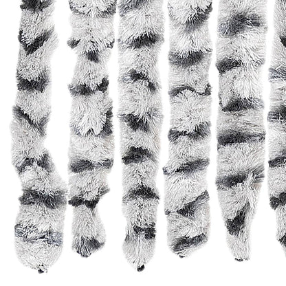 vidaXL Insect Curtain Light and Dark Grey 100x220 cm Chenille
