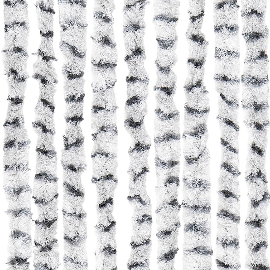 vidaXL Insect Curtain Light and Dark Grey 100x220 cm Chenille