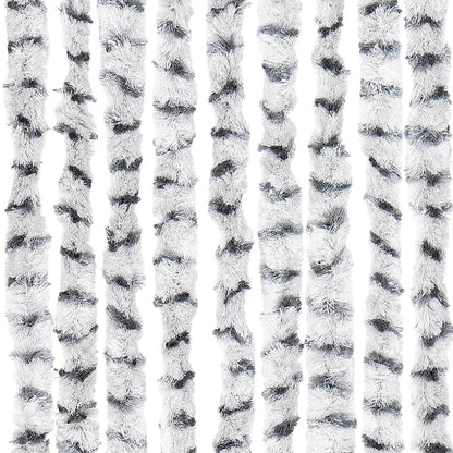 vidaXL Insect Curtain Light and Dark Grey 100x220 cm Chenille