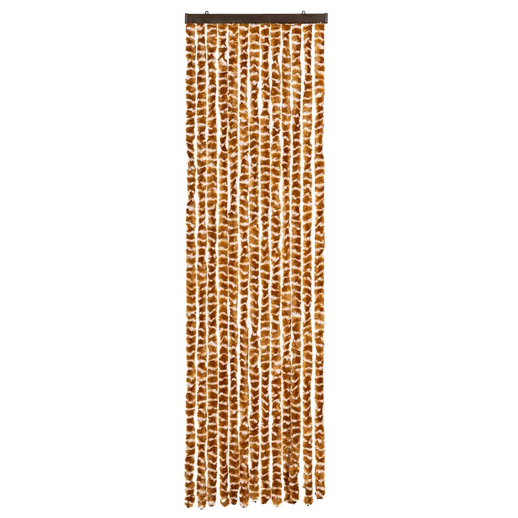 vidaXL Insect Curtain Ochre and White 56x185 cm Chenille