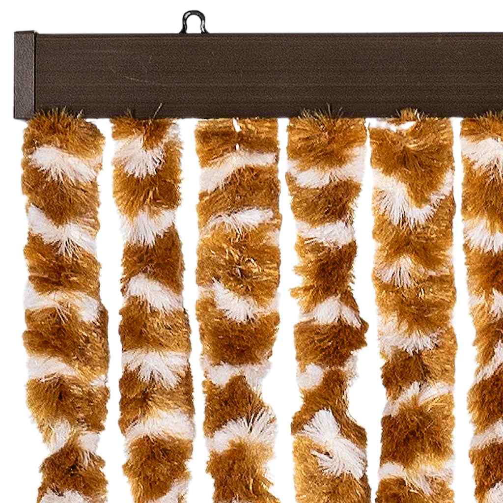 vidaXL Insect Curtain Ochre and White 56x185 cm Chenille