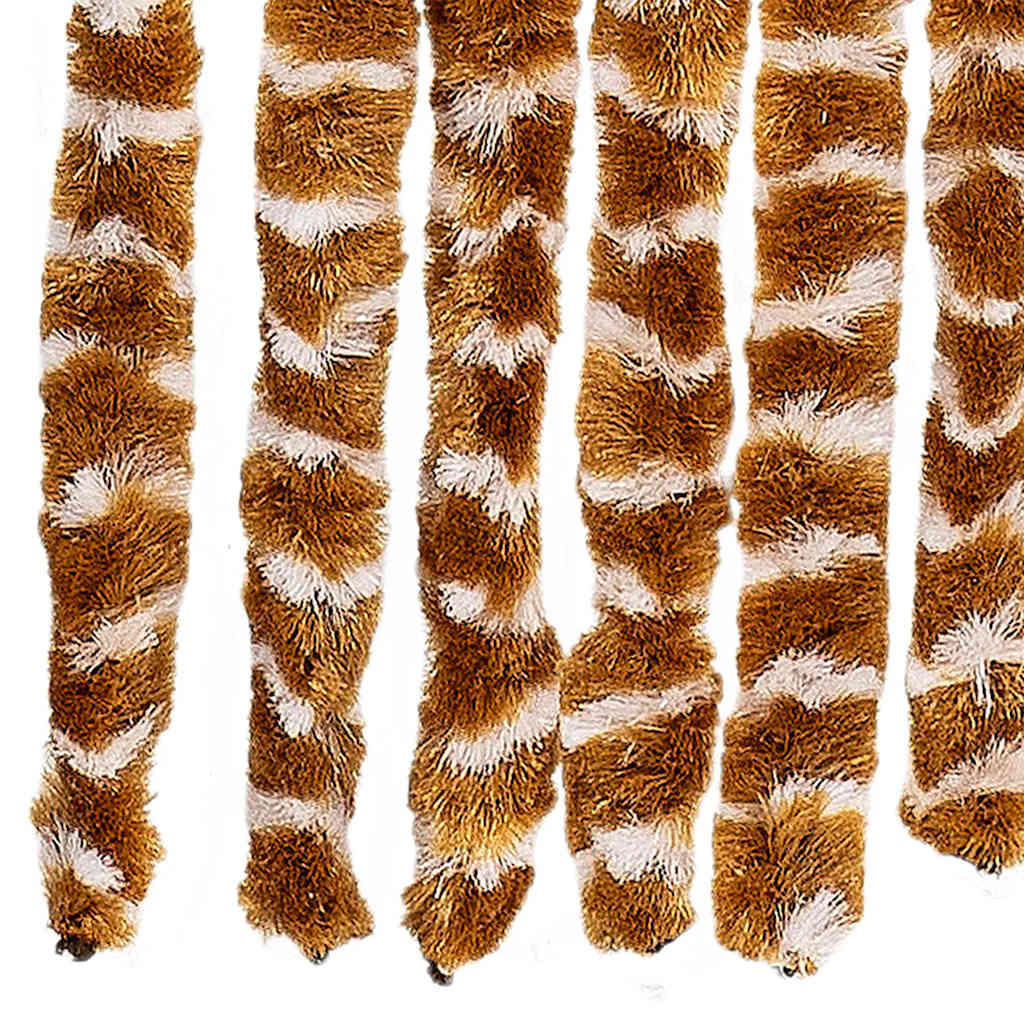 vidaXL Insect Curtain Ochre and White 56x185 cm Chenille