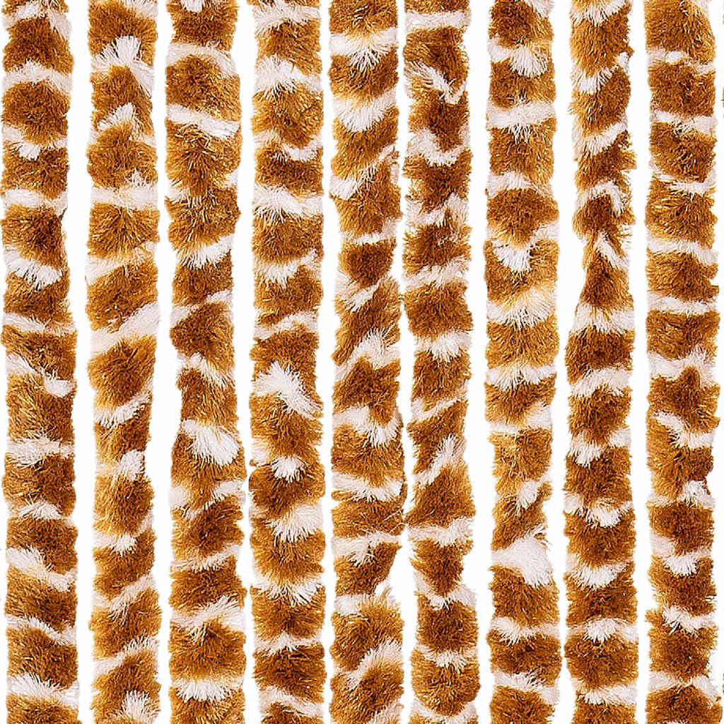 vidaXL Insect Curtain Ochre and White 56x185 cm Chenille