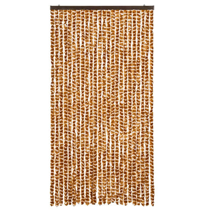 325459 vidaXL Insect Curtain Ochre and White 100x220 cm Chenille