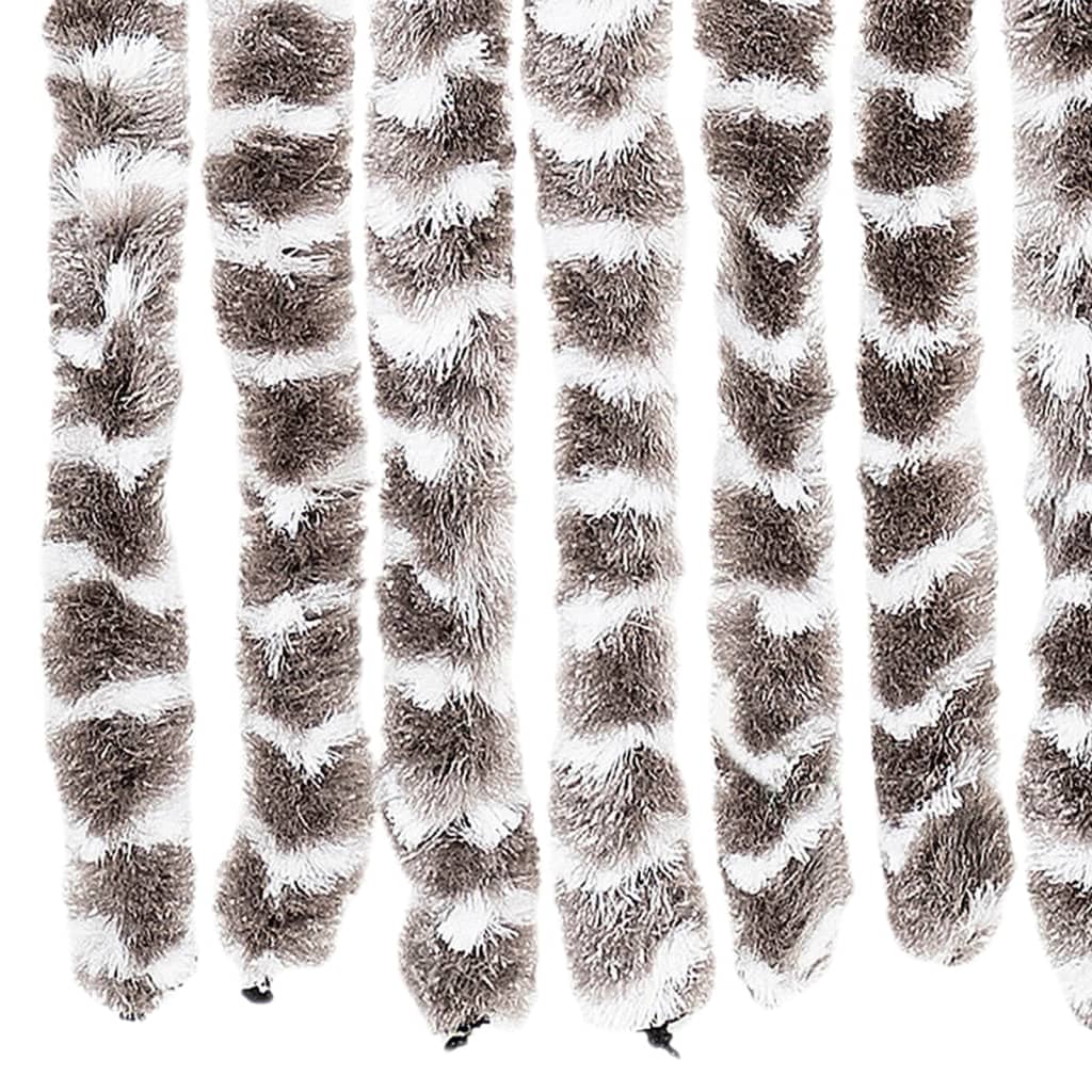 vidaXL Insect Curtain Taupe and White 90x220 cm Chenille