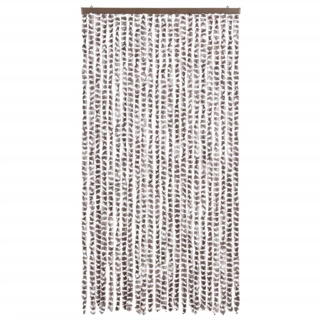 vidaXL Insect Curtain Taupe and White 100x220 cm Chenille