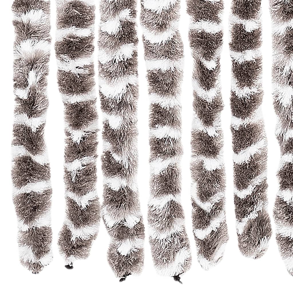 vidaXL Insect Curtain Taupe and White 100x220 cm Chenille