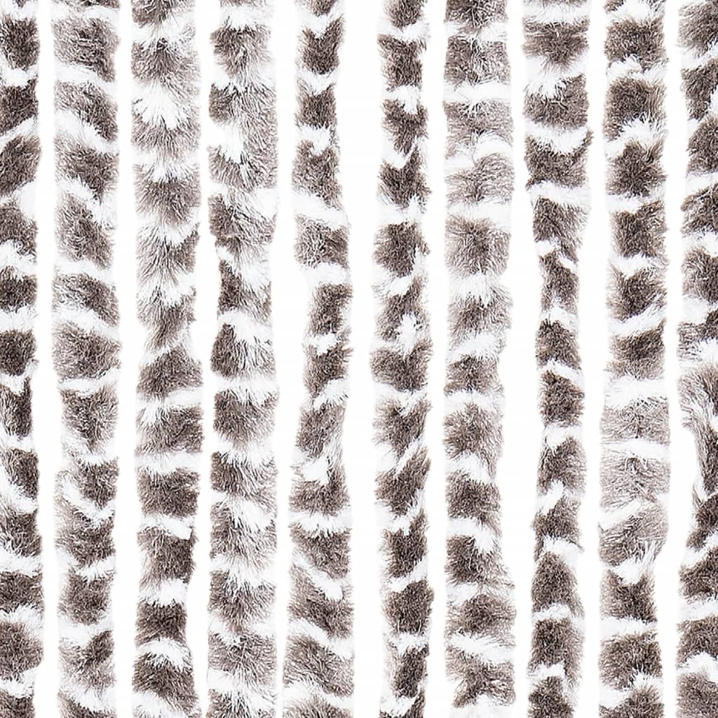vidaXL Insect Curtain Taupe and White 100x220 cm Chenille