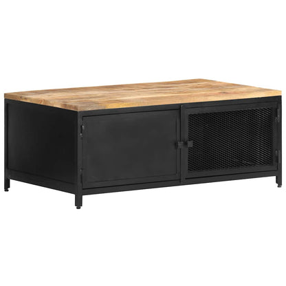 323136 vidaXL Coffee Table 90x50x37 cm Solid Rough Mango Wood