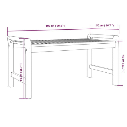 vidaXL Coffee Table 100x50x50 cm Solid Wood Acacia