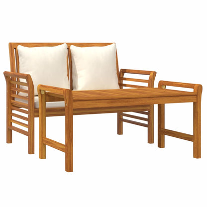 vidaXL Garden Lounge Set | Cream White | Solid Acacia wood | 2-seater