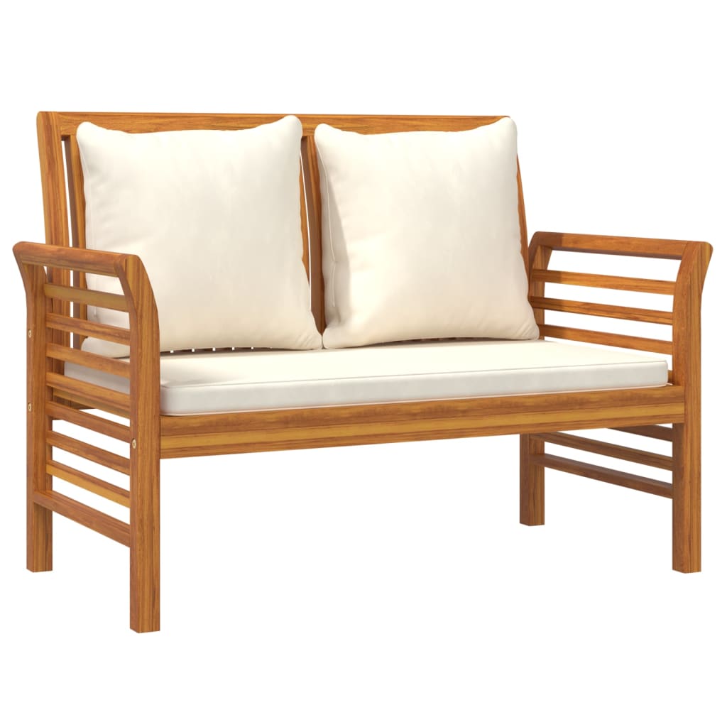 vidaXL Garden Lounge Set | Cream White | Solid Acacia wood | 2-seater