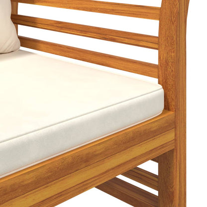 vidaXL Garden Lounge Set | Cream White | Solid Acacia wood | 2-seater